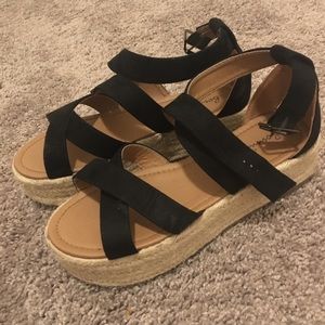 Black espadrille sandals